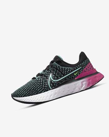 Nike React Infinity Run Flyknit 3 Negros Rosas Turquesa Turquesa | MX 5465